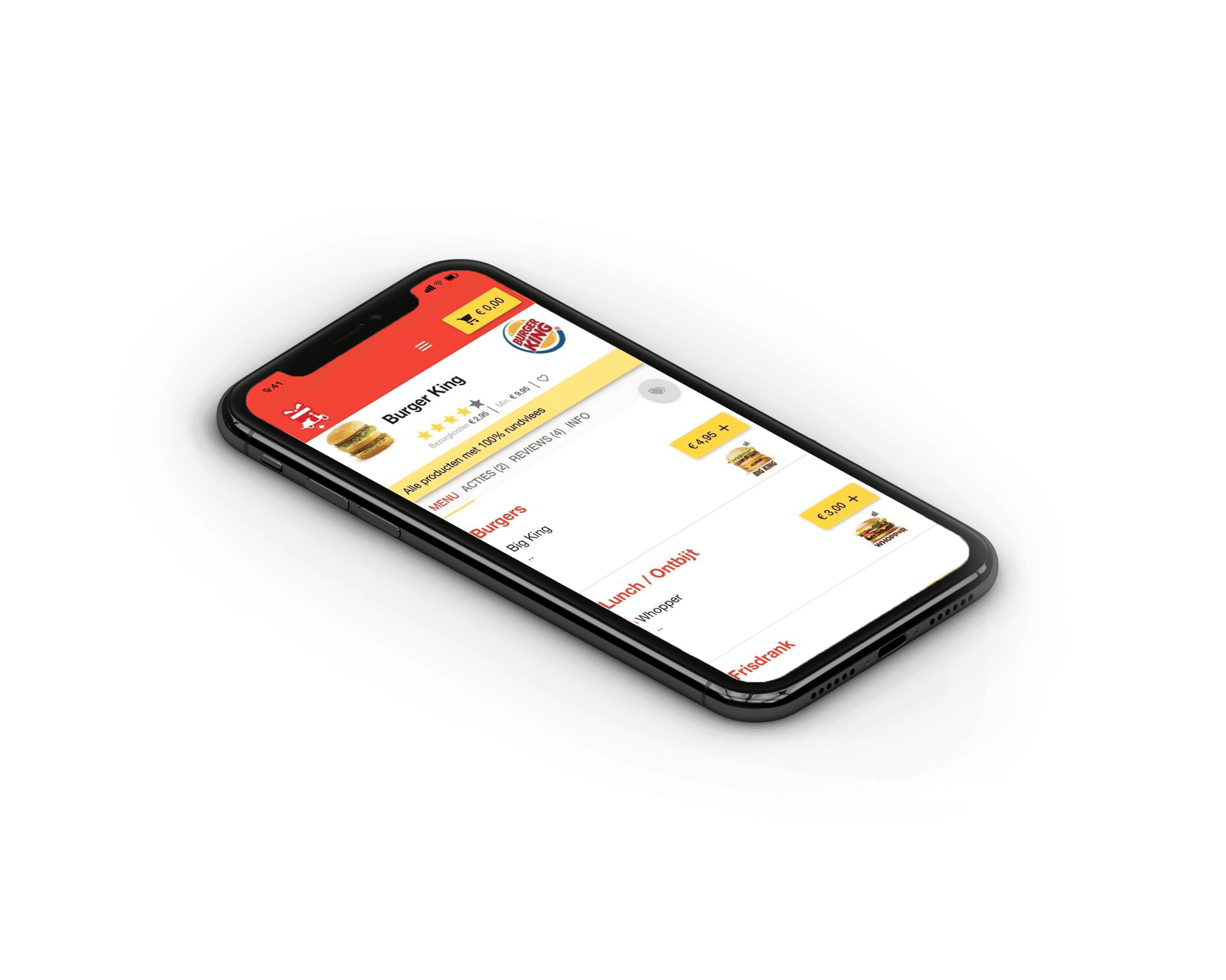 burger king bestellen via de app op de mobiel