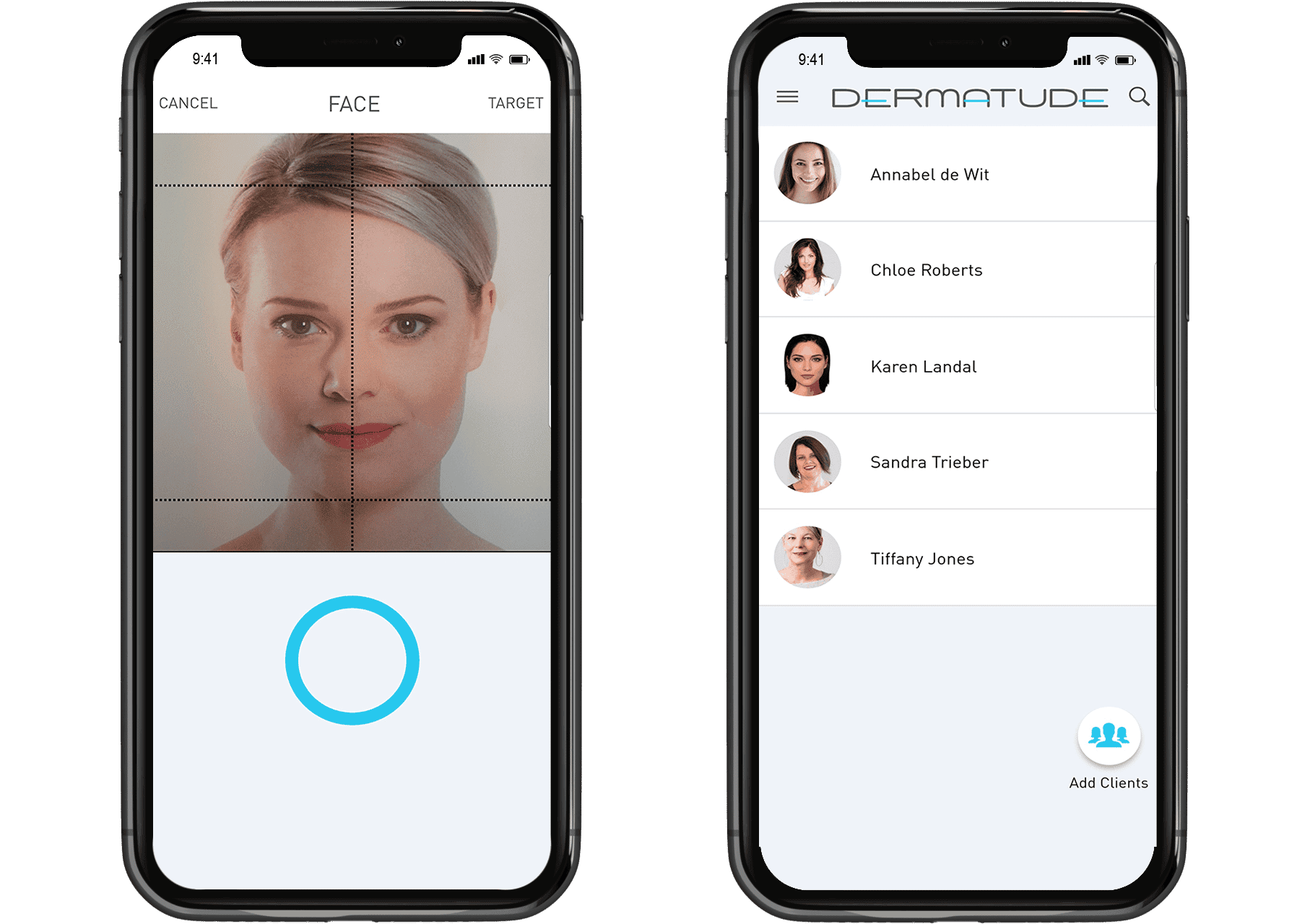gezicht behandeling app op mobiel