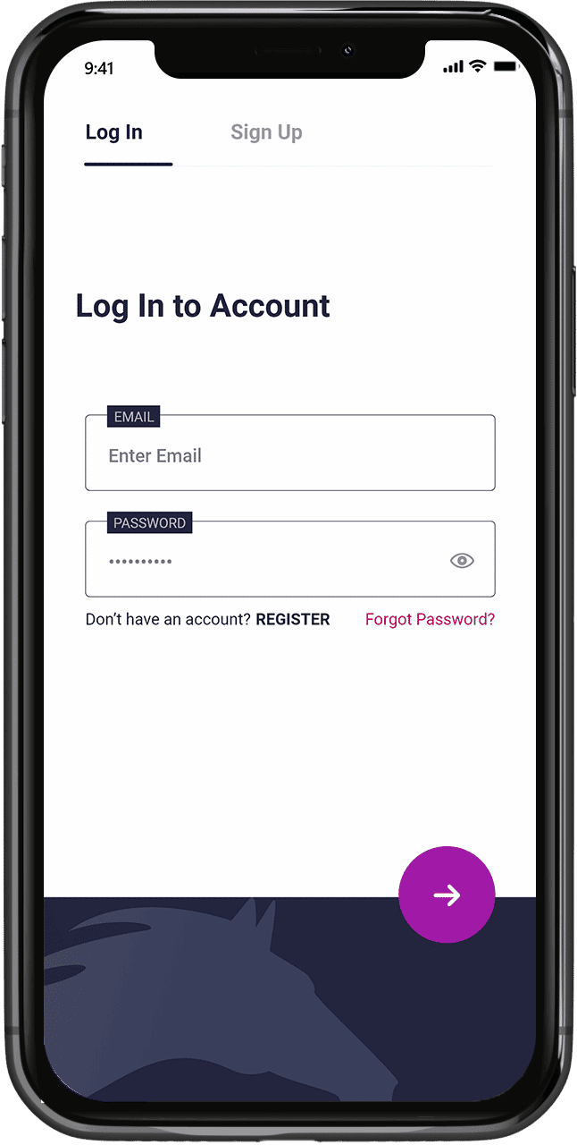 Mobiel met login account dashboard